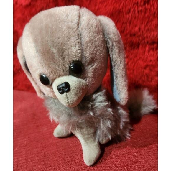 Vintage 1968 Soft Grey Kamar Puppy Dog Made In Japan - Picture 1 of 5